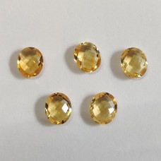 Citrine 12x10mm oval briolette 3.55 cts